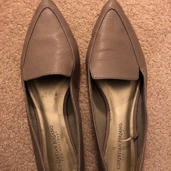 Taupe pointed toe flats, 8.5 - Picture 1 of 3